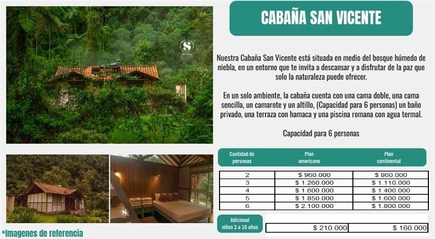 cabaña-san-vicente - Termales San Vicente